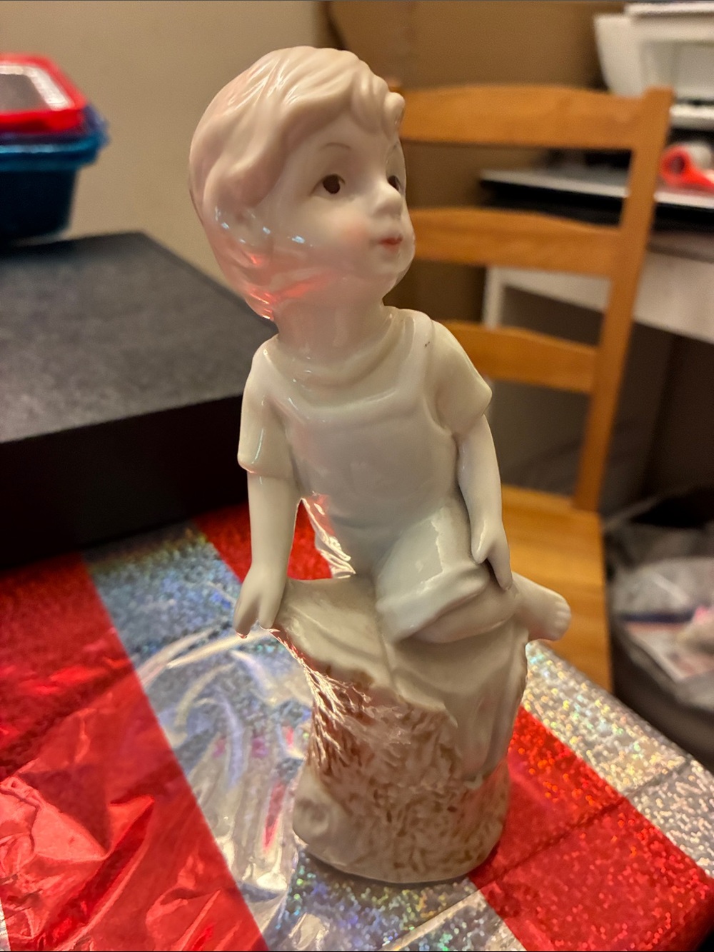 Porcelain Figurine Girl in Cream - Decorative Home Accent